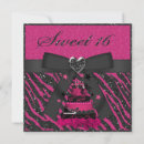 Search for zebra sweet 16 invitations Glitter