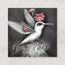 Recherche de fleurs colibri cartes visite Oiseaux