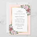 Recherche de floral frame wedding invitations Rose pâle