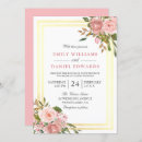 Search for flower border wedding invitations Gold