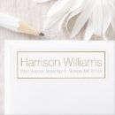Search for gold border return address labels Modern