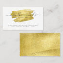 Search for hair specialist business cards Gold foil