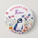 Recherche de floral bleu badges Fête d'anniversaire