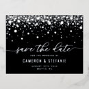 Search for black silver save date invitations Typography