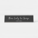 Search for boss lady name plates Black and white