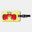 Search for crab luggage tags Cartoon
