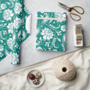 Recherche de damassé turquoise Floral