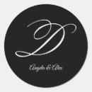 Search for letter d wedding stickers White
