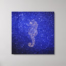 Search for sea horse canvas prints Blue