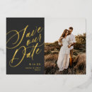 Search for black and gold wedding save the dates Save our date