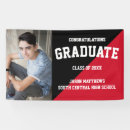 Search for red and black graduation banners High school