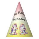 Search for unicorn paper party hats Yellow