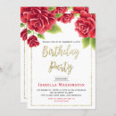 Search for red rose birthday invitations Roses