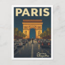 Search for paris night postcards Arc de triomphe