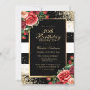 Search for black gold red birthday invitations Floral