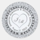 Recherche de coeur brillant autocollants Monogramme