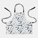Search for black craft aprons Black and white