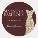 Search for lady in gold stickers Birthday