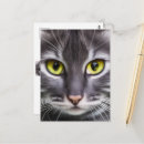 Recherche de visage chat noir cartes postales Animal