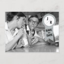 Search for monogram save the date postcards Engaged