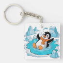 Search for funny cute penguin keychains Winter
