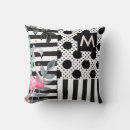 Search for black and white flamingo pillows Stripes
