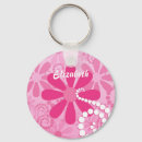 Search for white flower pattern keychains Pink