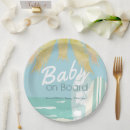 Search for beach baby shower plates Tropical