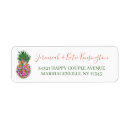 Search for hibiscus flowers return address labels Watercolor