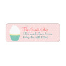 Search for cupcake return address labels Pink