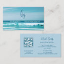 Search for ocean waves business cards Blue
