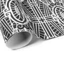 Recherche de les années 1920 papier cadeau Noir et blanc