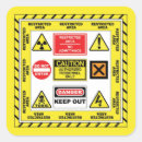 Recherche de signe de danger autocollants Radioactif