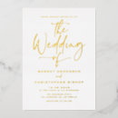 Search for gold lettering wedding invitations Script