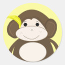 Search for cute yellow banana stickers Monkey