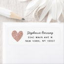 Search for girly glitter return address labels Rose gold