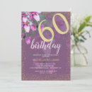 Search for purple 60th birthday invitations Boho chic