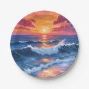 Search for beach wedding plates Sunset