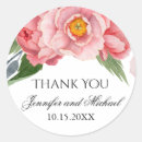 Search for pink peonies wedding stickers Floral