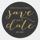 Search for black gold save the date stickers Chic