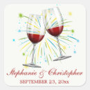 Search for wine glass wedding stickers Red