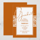 Search for orange and white graduation invitations High school or college