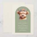 Search for cute cow baby shower invitations Floral