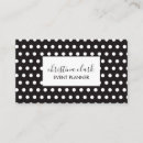 Recherche de polka dot business cards Point