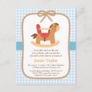 Search for rocking horse baby shower invitations Gingham