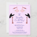 Search for stork baby girl shower invitations Twins