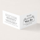 Recherche de bouteilles cartes visite Client(e)
