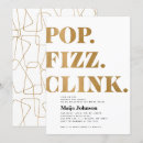 Search for fizz invitations Gold and black