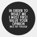 Search for funny sarcastic stickers Insult