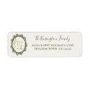 Search for peace on earth return address labels Wreath